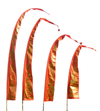 Load image into Gallery viewer, Drachenfahnen-Stoff GOLD DRAGON mit herzförmiger Spitze, Balifahne
