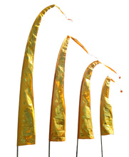 Load image into Gallery viewer, Drachenfahnen-Stoff GOLD DRAGON mit herzförmiger Spitze, Balifahne