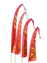 Load image into Gallery viewer, Drachenfahnen-Stoff GOLD DRAGON mit herzförmiger Spitze, Balifahne