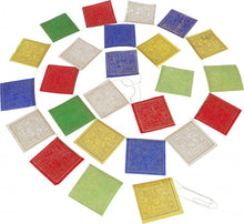 Load image into Gallery viewer, Tibetan prayer flag KAMALA, 24 colorful paper flags, 300cm length
