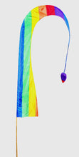 Load image into Gallery viewer, Balifahne LITTLE SANUR mit Holzstange, mit herzförmiger Spitze Regenbogen
