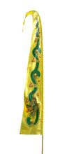Charger l&#39;image dans la galerie, Drachenfahnen-Stoff DRAGON mit herzförmiger Spitze, Farbe gelb
