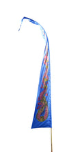 Charger l&#39;image dans la galerie, Drachenfahnen-Stoff DRAGON mit herzförmiger Spitze, Farbe blau
