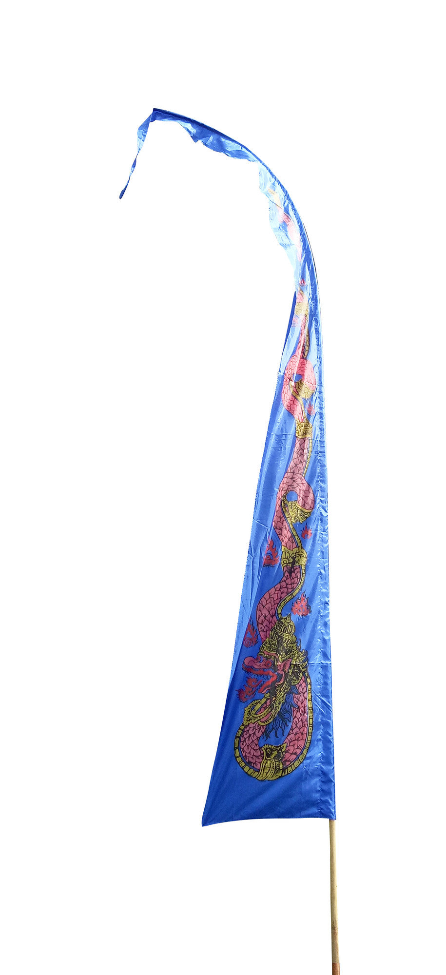 Drachenfahnen-Stoff DRAGON mit herzförmiger Spitze, Farbe blau